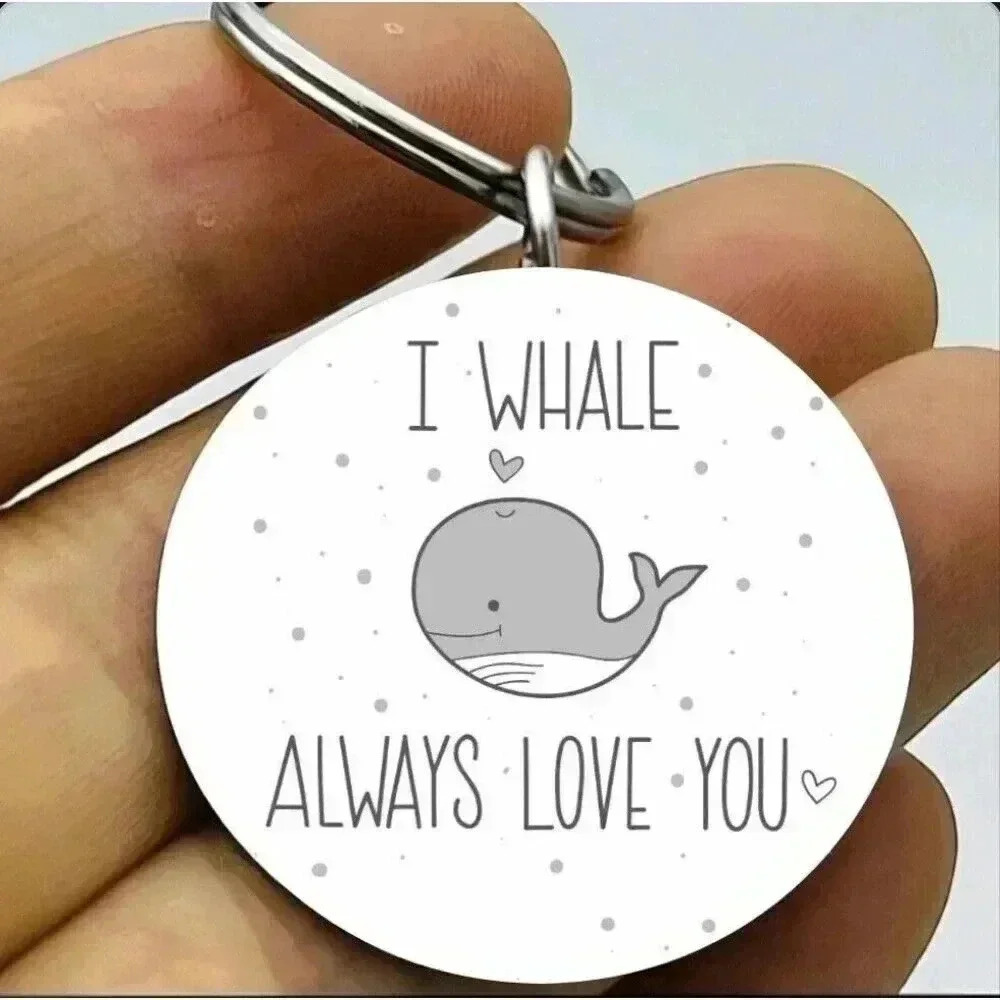 I Whale Love You Cute Animal Love Lover Couple Keychain